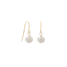 Load image into Gallery viewer, 14 Karat Gold Cultured Freshwater Pearl French Wire Earrings