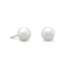 Load image into Gallery viewer, White Cultured Freshwater Pearl (6 to 7mm) Post Earrings