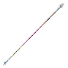 Load image into Gallery viewer, Rhodium Plated Rainbow CZ Tennis Bracelet