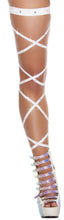 Cargar imagen en el visor de la galería, 3233 - 100&quot; Solid Leg Strap with Attached Garter &amp; Rhinestone Detail
