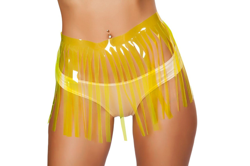 3257 - Yellow Fringed Skirt