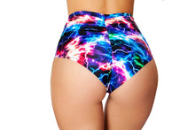 Load image into Gallery viewer, 3319 - Electric - Printed High-Waisted Puckered Shorts