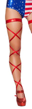 Load image into Gallery viewer, 3322 - Pair of 100” Shimmer Leg Straps with Attached Garter
