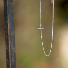 Load image into Gallery viewer, 16&quot; + 2&quot; Necklace with Off Center Cross