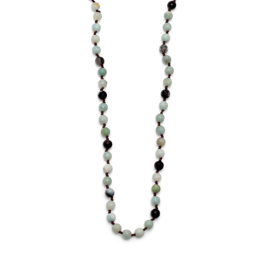 Faceted Amazonite Knotted Necklace