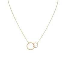 Load image into Gallery viewer, 16&quot; + 2&quot; 14 Karat Gold Plated Circle Link Necklace