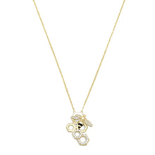 Load image into Gallery viewer, &quot;BEE Mine!&quot; 14 Karat Gold Plated and Signity CZ Bee Necklace