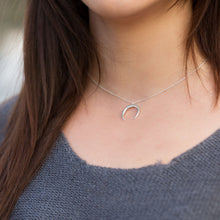 Load image into Gallery viewer, Sterling Silver Crescent Necklace