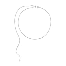 Cargar imagen en el visor de la galería, Rhodium Plated Adjustable Box Chain and Ball Necklace