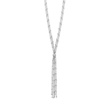 Load image into Gallery viewer, Rhodium Plated Satellite Chain Bolo Necklace