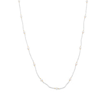 Load image into Gallery viewer, Endless Design Pyrite and Cultured Freshwater Pearl Necklace