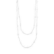 Load image into Gallery viewer, Endless Design Pyrite and Cultured Freshwater Pearl Necklace