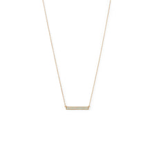Load image into Gallery viewer, 14 Karat Gold Plated Synthetic White Opal Bar Necklace