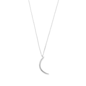 Polished Crescent Moon Necklace