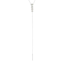Load image into Gallery viewer, Rhodium Plated Opal and CZ Drop Necklace