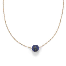 Load image into Gallery viewer, 16&quot; + 2&quot; Gold Filled Lapis Necklace