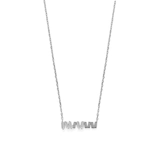 16"+2 CZ Staggered Bars Necklace
