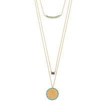 Load image into Gallery viewer, 17&quot;/30&quot; 3 Strand Amazonite and Labradorite Necklace
