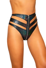 Load image into Gallery viewer, 3728 - Snake Skin Cutout High-Waisted Shorts with Zipper Closure