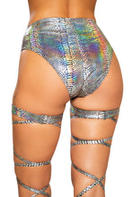 Load image into Gallery viewer, 3739 - Snake Skin High-Waisted Shorts with Zipper Closure