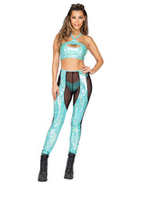 Load image into Gallery viewer, 3859 - Two-Tone Sheer &amp; Iridescent Pants