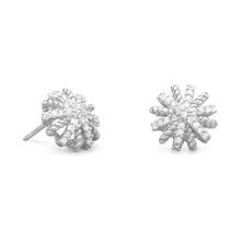 Load image into Gallery viewer, Domed CZ Starburst Earrings
