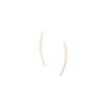Load image into Gallery viewer, 14K Gold Plated Crescent Post Earrings