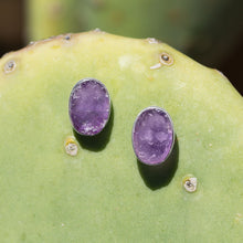 Load image into Gallery viewer, Oval Amethyst Studs