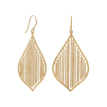 Load image into Gallery viewer, 14 Karat Gold Plated Fringe Leaf Earrings
