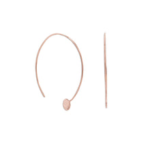 Load image into Gallery viewer, 14 Karat Rose Gold Plated Threader Dot End Earring