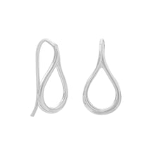 Load image into Gallery viewer, Small Polished Raindrop Outline Wire Earrings