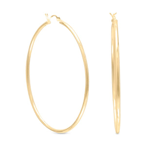 2mm x 60mm Gold Plated Click Hoop