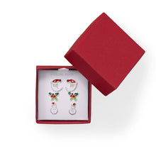 Load image into Gallery viewer, Santa, Holly and Snowman Earring Set
