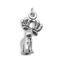 Load image into Gallery viewer, Oxidized Cute Moose Charm