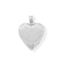 Load image into Gallery viewer, Heart Memory Keeper Locket with Cross