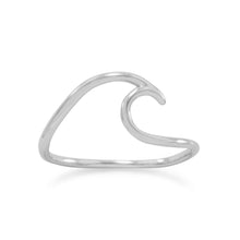 Load image into Gallery viewer, &quot;Wave of Fresh Air&quot; Rhodium Plated Wave Ring