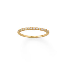 Load image into Gallery viewer, 14 Karat Gold Plated Thin CZ Ring