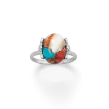 Load image into Gallery viewer, Spiny Oyster and Turquoise Ring