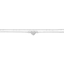 Load image into Gallery viewer, 11&quot; + 1&quot; Double Strand Heart Anklet