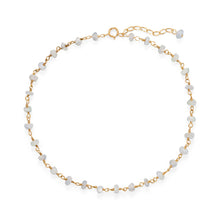 Load image into Gallery viewer, Moonlight Glow! 14 Karat Gold Plated Rainbow Moonstone Anklet
