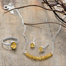 Load image into Gallery viewer, Faceted Citrine Bead Necklace - November Birthstone