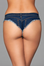 Load image into Gallery viewer, J8BL Buns Out Cheeky Shorts - Dark Wash