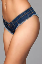 Load image into Gallery viewer, J8BL Buns Out Cheeky Shorts - Dark Wash