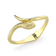 Cargar imagen en el visor de la galería, LO2140G - Flash Gold Plated Snake Bangle with Top Grade Crystals