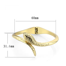 Cargar imagen en el visor de la galería, LO2140G - Flash Gold Plated Snake Bangle with Top Grade Crystals
