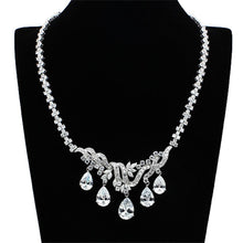 Load image into Gallery viewer, LO2334 - Rhodium Brass Jewelry Sets with AAA Grade CZ  in Clear