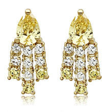 Load image into Gallery viewer, LO2429 - Gold Brass Jewelry Sets with AAA Grade CZ  in Topaz