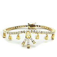Cargar imagen en el visor de la galería, LO2429 - Gold Brass Jewelry Sets with AAA Grade CZ  in Topaz