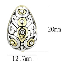 Cargar imagen en el visor de la galería, LO256 - Gold+Rhodium Brass Earrings with No Stone