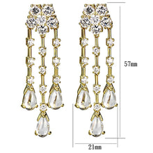 Load image into Gallery viewer, LO3077 - Gold Brass Jewelry Sets with AAA Grade CZ  in Clear